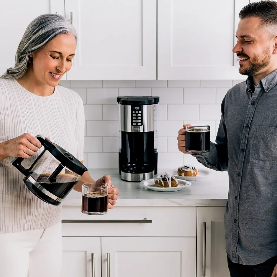 Coffee Makers<Ninja 14-Cups Automatic Drip Coffee Maker, Black & Stainless Steel (DCM201)