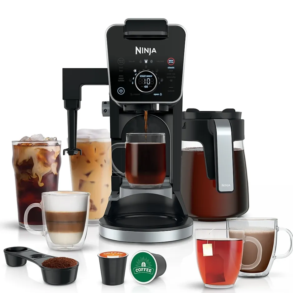 Coffee Makers<Ninja 12-Cups Single Serve & Automatic Drip Coffee Maker, Black (CFP301)