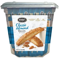 Cookies<Nonni's Nonni’s individually wrapped Classic Almond Italian Biscotti Cookies, 17.25 oz., 25 Packs/Box (NSD197721)