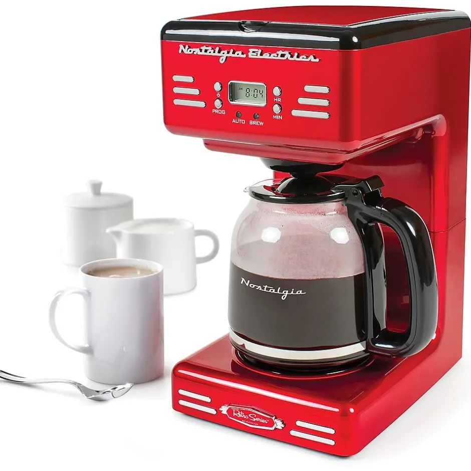 Coffee Makers<Nostalgia 12-Cups Automatic Drip Coffee Maker (NRCOF12RR)