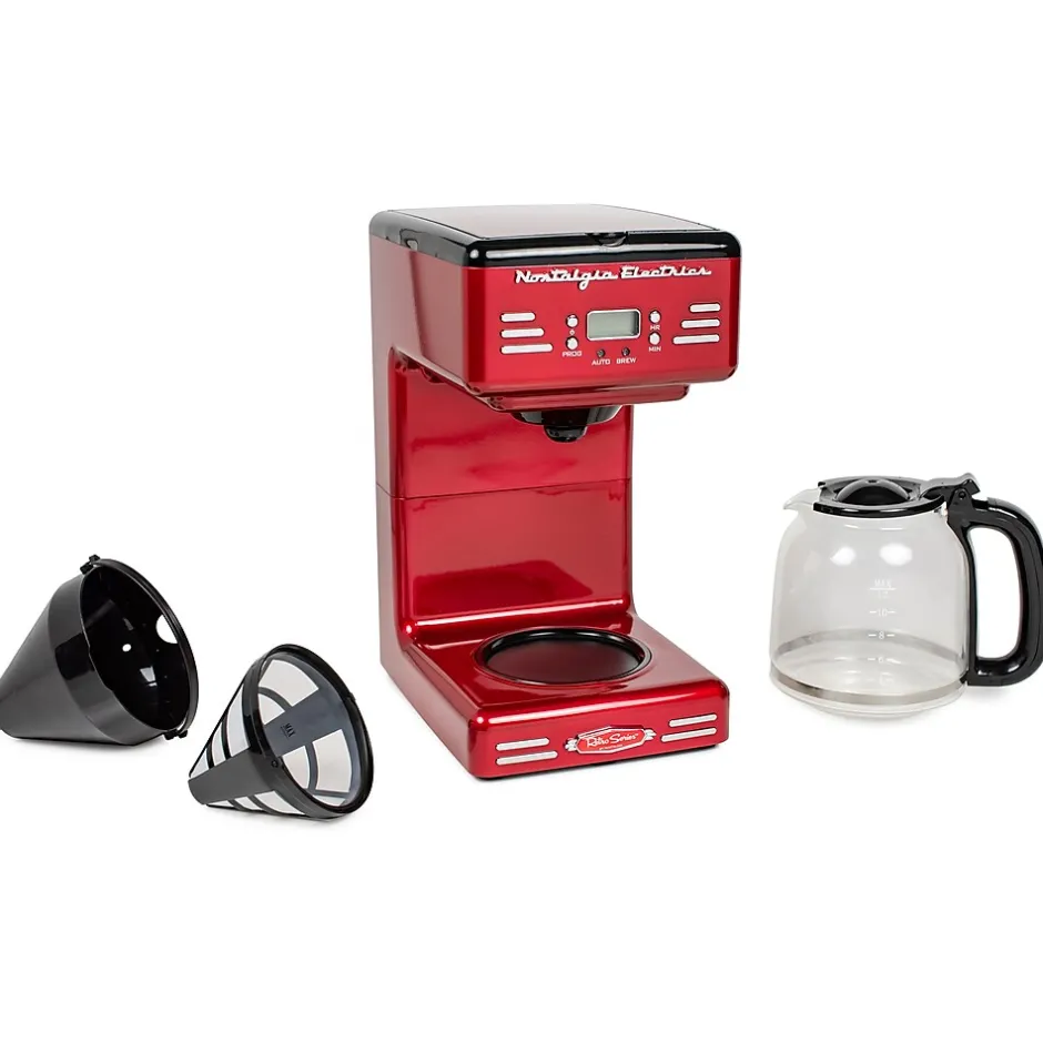 Coffee Makers<Nostalgia 12-Cups Automatic Drip Coffee Maker (NRCOF12RR)