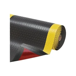 Floor Mats<NoTrax Cushion Trax Anti-Fatigue Mat, 60" x 36", Black/Yellow (479S0035YB)