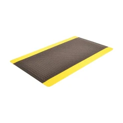 Floor Mats<NoTrax Cushion Trax Anti-Fatigue Mat, 36" x 24", Black/Yellow (479S0023YB)