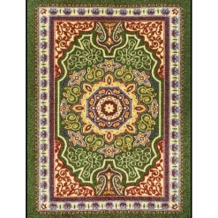 Floor Mats<NoTrax OrienTrax Nylon Fiber Specialty Entrance Floor Mat, 5' x 8', Emerald