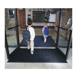 Floor Mats<NoTrax Rubber Brush Scraper Mat, 39.37" x 31.5", Black (345S3239BL)