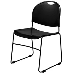 Online NPS Commercialine 850 Series Ultra Compact Stack Chair, Black (850-CL) Folding & Stacking