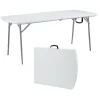 Discount NPS Heavy Duty Fold-in-Half Table, 30 x 72, Speckled Gray (BMFIH30721) Folding Tables
