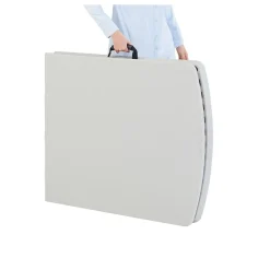 Discount NPS Heavy Duty Fold-in-Half Table, 30 x 72, Speckled Gray (BMFIH30721) Folding Tables