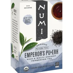 Tea<Numi ® Emperor's Organic Pu-erh Tea, Higher Caffeine, 16 Bags/Box