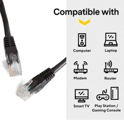 Ethernet Cables<NXT Technologies ™ 7' CAT-6 Cable, Black (NX29774)
