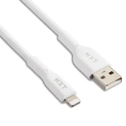NXT Technologies ™ 10 Ft. Braided Lightning to USB Cable, White (NX60463)