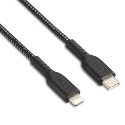 NXT Technologies ™ 4 Ft. Braided USB-C to Lightning Cable for iPhone/iPad/iPod touch, Black (LBA020-4BKST)