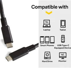 Usb Cables<NXT Technologies ™ 3' USB C, Black (NX56854)