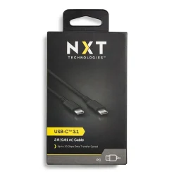Usb Cables<NXT Technologies ™ 3' USB C, Black (NX56854)