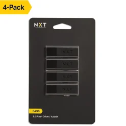 NXT Technologies ™ 64GB USB 3.0 Type A Flash Drive, Black, 4/Pack (NX56889-US/CC)* Usb Flash Drives