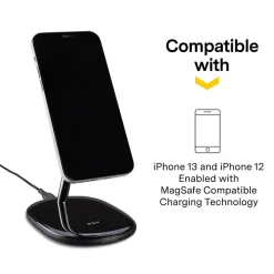 NXT Technologies ™ Magnetic Wireless Charging Stand with USB-C Cable for iPhone 12/13, Black (NX60458)