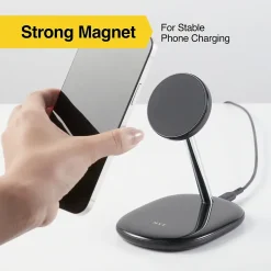 NXT Technologies ™ Magnetic Wireless Charging Stand with USB-C Cable for iPhone 12/13, Black (NX60458)