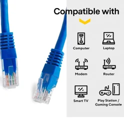 Ethernet Cables<NXT Technologies ™ NX56836 50' CAT-6 Cable, Blue