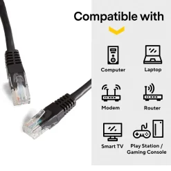 Ethernet Cables<NXT Technologies ™ NX29778 25' CAT-6 Cable, Black
