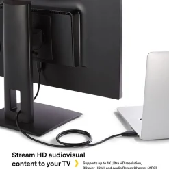 Hdmi Cables<NXT Technologies ™ NX29738 4' HDMI 4K Audio/Video Cable, Male to Male, Black