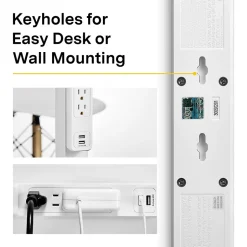 Surge Protectors & Power Strips<NXT Technologies ™ 4-Outlet Plus USB Surge Protector, 3' Cord, 600 Joules (NX54310)