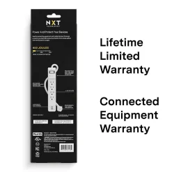 Surge Protectors & Power Strips<NXT Technologies ™ 4-Outlet Plus USB Surge Protector, 3' Cord, 600 Joules (NX54310)