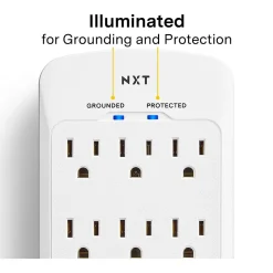 Surge Protectors & Power Strips<NXT Technologies ™ 6-Outlet Plus USB Surge Protector, 1200 Joules (NX54321)