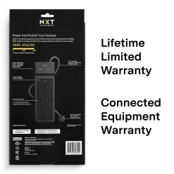 Surge Protectors & Power Strips<NXT Technologies ™ 12-Outlet Plus USB Surge Protector, 8' Braided Cord, 3900 Joules (NX54319)