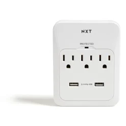 Surge Protectors & Power Strips<NXT Technologies ™ 3-Outlet Plus USB Surge Protector Wall Mount, 600 Joules (NX54320)