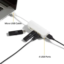 Usb Hubs<NXT Technologies ™ 4-Port USB 2.0 Hub, White (NX29758)