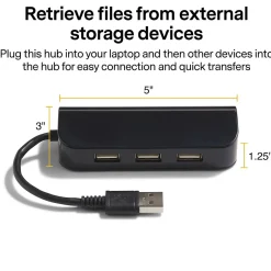 Usb Hubs<NXT Technologies ™ 4-Port USB 2.0 Hub, Black (NX56850)