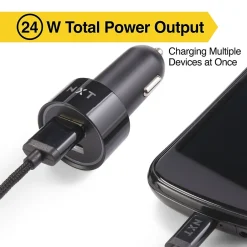 NXT Technologies ™ Universal 2-Port USB-C and USB-A Car Charger, Black (NX54336)