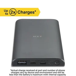 NXT Technologies ™ USB Power Bank for Most Smartphones, 10000mAh, Black (NX60456)