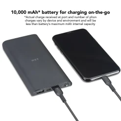NXT Technologies ™ USB Power Bank for Most Smartphones, 10000mAh, Black (NX60456)