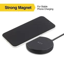 NXT Technologies ™ Wireless Magnetic Charger Bundle for Most Smartphones, Black (NX60457)