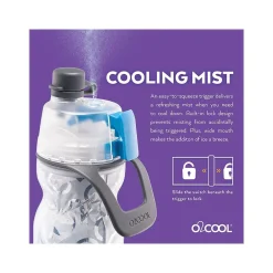 Water Bottles<O2COOL Elite Mist ‘N Sip Water Bottle, Ombre Blue, 20 Oz. (HMLDP07 OMB)