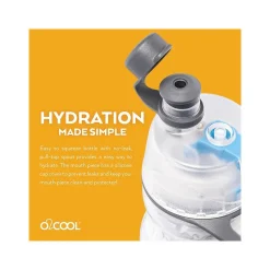 Water Bottles<O2COOL Elite Mist ‘N Sip Water Bottle, Ombre Blue, 20 Oz. (HMLDP07 OMB)