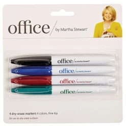Martha Stewart Office by ™ Dry Erase Markers, 4 Pack, Assorted Colors (28549) Outlet