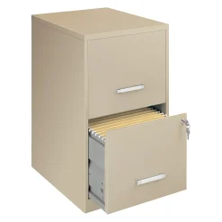 Clearance 2 Drawer Vertical File Cabinet, Putty/Beige, Letter, 18''D (17369) File Cabinets