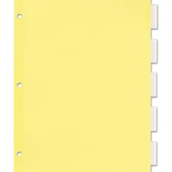 Avery Office Essentials Insertable Paper Dividers, 5 Tabs, Clear (11466) New