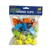 Officemate Smiling Face Medium Binder Clips, Assorted Colors, 36 Clips/Pack (31095) Clearance