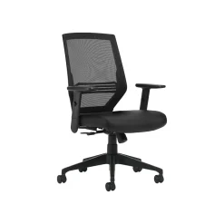 Best Mesh Back Luxhide Task Chair, Black (OTG12112B) Office Chairs