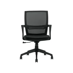Mesh Back Luxhide Conference Chair, Black (OTG13026B) Office Chairs