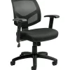 Hot Mesh Back Managers Chair, Black, Adjustable Arms (OTG11514B) Office Chairs