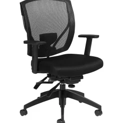 Outlet Mesh Multi-Function Task Chair with Arms, Black (OTG2803B) Office Chairs