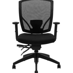 Outlet Mesh Multi-Function Task Chair with Arms, Black (OTG2803B) Office Chairs