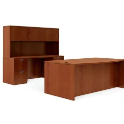 Best Offices to Go Superior Lam Bundle 9, American Dark Cherry Lam, 71"W x 113"L x 65.5"H/29.5"H Office Desks