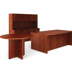 Outlet Offices to Go Superior Lam Bundle 8, American Dark Cherry Lam, 71" W x 143"L x 29.5"H/71"H, 42"L/W Office Desks