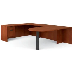 Clearance Offices to Go Superior Laminate Bundle 5, American Dark Cherry Laminate, 71" x 114" x 29.5" Computer Desks