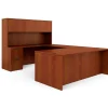 Outlet Offices to Go Superior Lam Bundle 2, American Dark Cherry Lam, 71"W x 108"L x 65.5"H / 29.5"H Office Desks